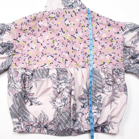 Anthropologie Daily Practice Windbreaker Jacket Pink Floral Print Small - Picture 7 of 11